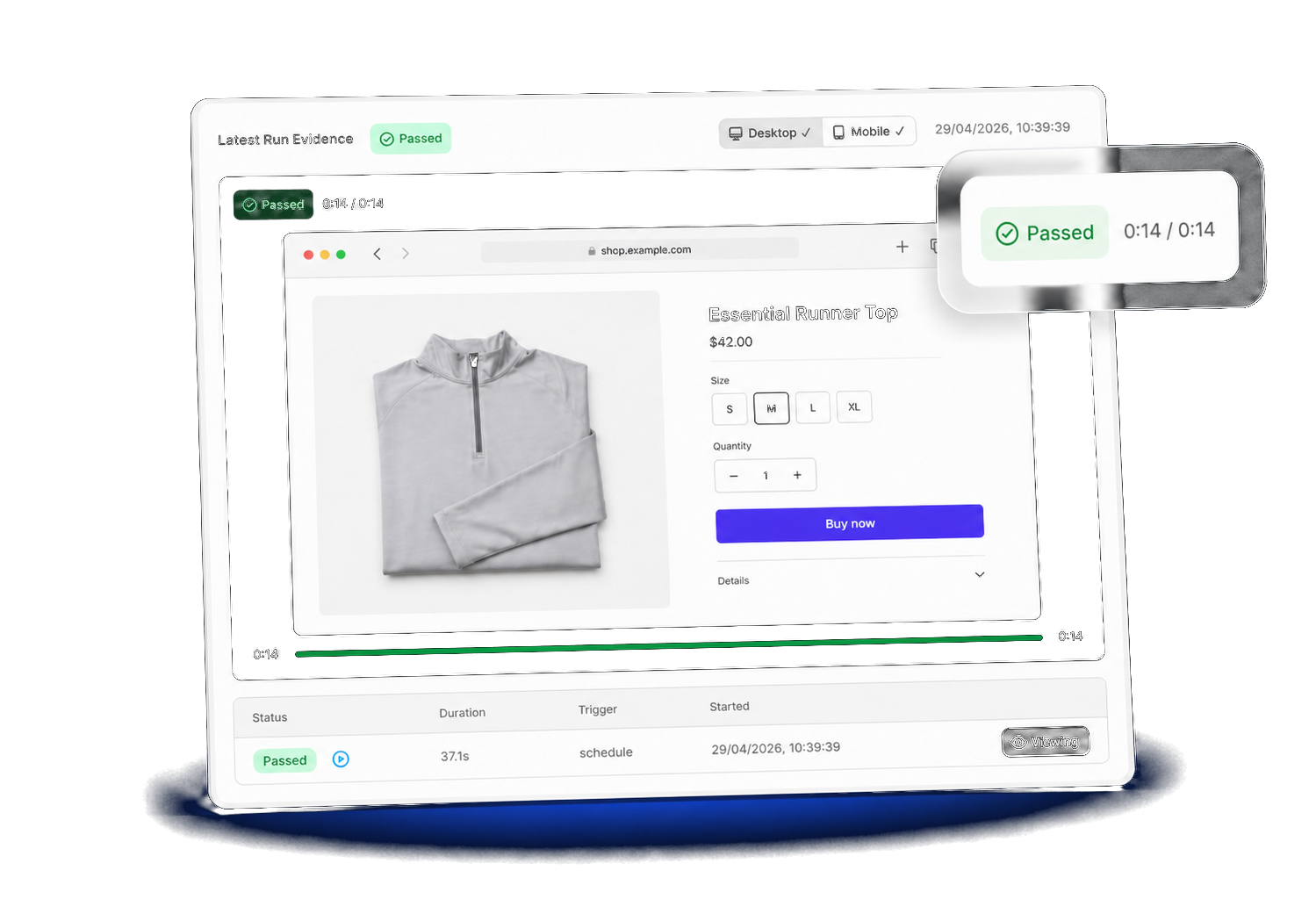 Revenue Shield failure report with video evidence and replay timeline